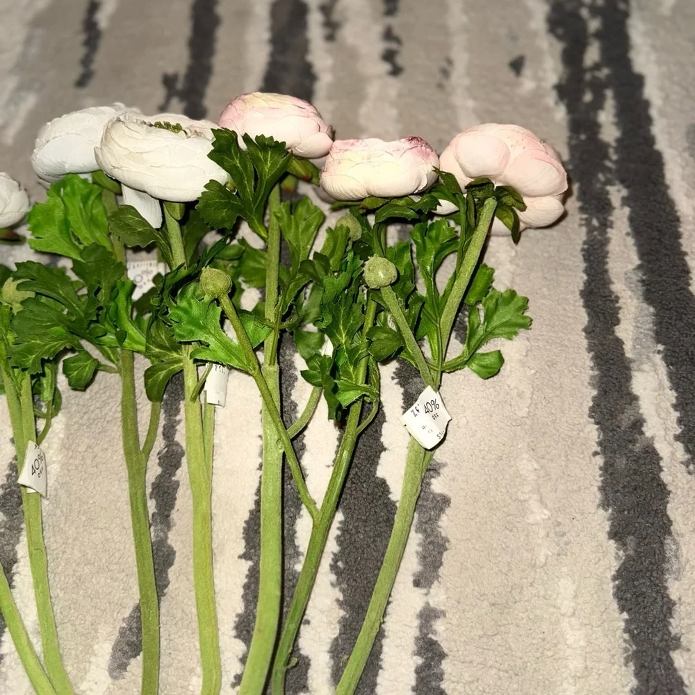 Z Gallerie Exquisite Ranunculus Stems The Epitome of Romantic Elegance set of 9